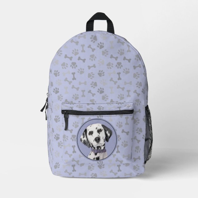 Sac À Dos Imprimé Peinture Dalmatienne - Cute Original Chien Art (Recto)
