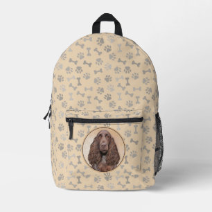 Sac À Dos Imprimé Peinture de Field Spaniel - Art original mignon de