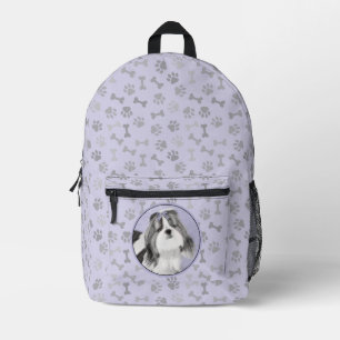 Sac À Dos Imprimé Peinture de Shih Tzu - Art original de chien migno