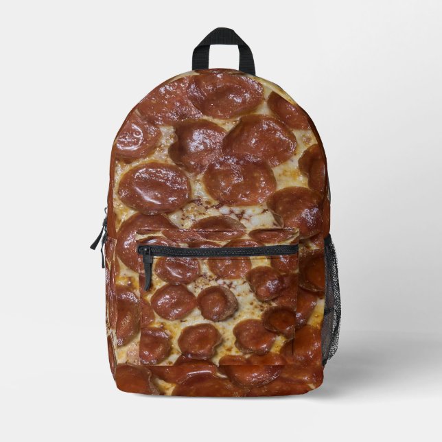 Sac À Dos Imprimé Pepperoni Pizza (Recto)
