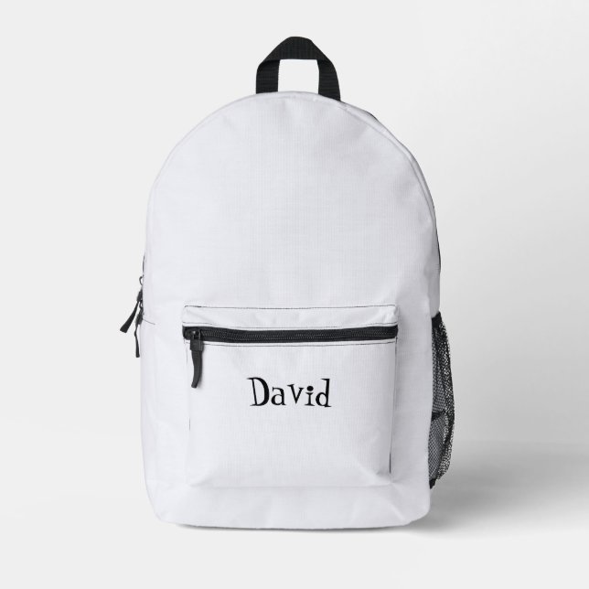 Sac À Dos Imprimé Perle et noir Nom personnalisé (Recto)