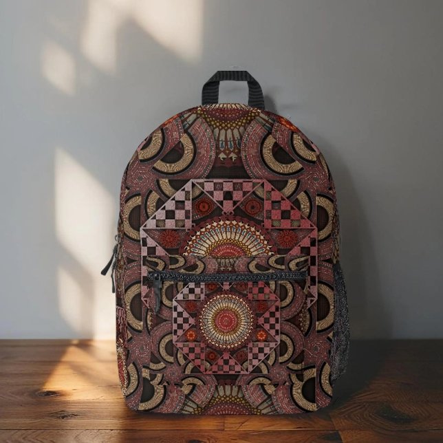 Sac À Dos Imprimé Perse sunniest encadré demi-cercle ethnique mandal (Créateur téléchargé)