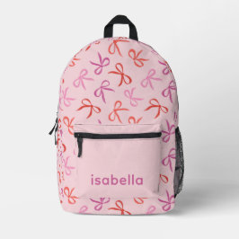 Sac À Dos Imprimé Personalized Pink Bows Girl Backpack