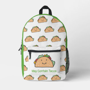 Sac À Dos Imprimé Personnalisable Peut Contenir Tacos Happy Taco