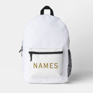 Sac À Dos Imprimé Personnalisé avec le nom de famille ou le surnom