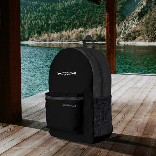 Sac À Dos Imprimé Personnalisé noir et gris