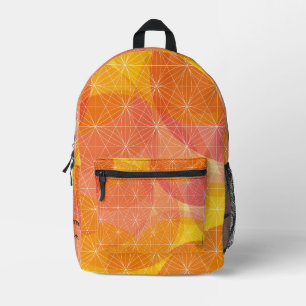 Sac À Dos Imprimé Personnalisé Orange coloré géométrique Motif esthé