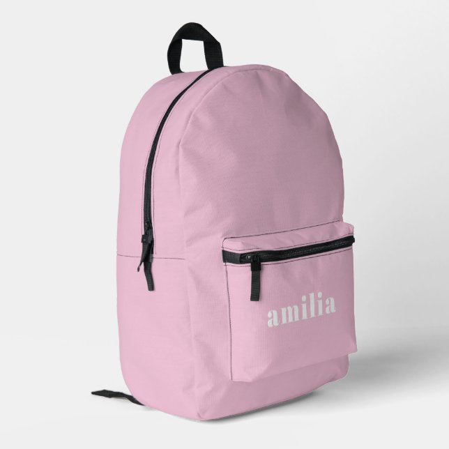 Sac à dos imprimé personnalisé rose bébé mignon (Coin arrière gauche)