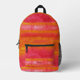 Sac À Dos Imprimé Personnalisé rose rouge jaune jaune Abstrait