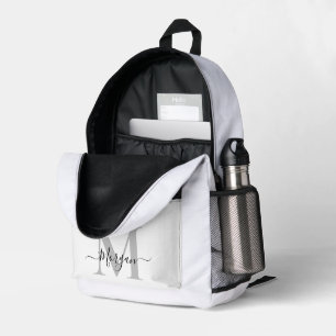 Sac À Dos Imprimé Personnaliser le nom initial du monogramme
