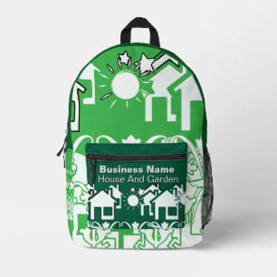 Sac À Dos Imprimé Personnaliser Maison et jardin vert