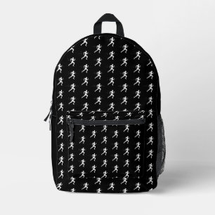 Sac À Dos Imprimé Personnes exécutant Silhouette HeartBeat Line Noir