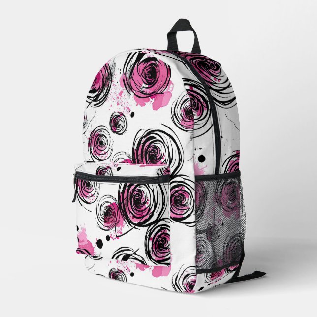 Sac À Dos Imprimé Pétales Enky Motifs sans joint (Coin arrière droit)