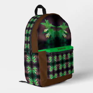 Sac À Dos Imprimé Petit Fleur sauvage blanc personnalisé