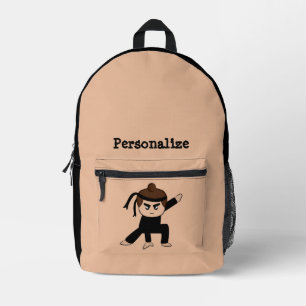Sac À Dos Imprimé Petite Ninja Dude Garçon Enfants mignonne Personna