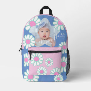 Sac À Dos Imprimé Photo simple bleu rose pâle