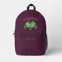 Pickleball Queen Logo Monogramme Nom personnalisé