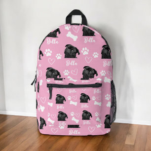 Sac À Dos Imprimé Pink Custom Love Empreinte de patte Amoureux des c
