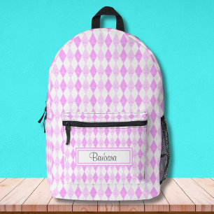 Sac À Dos Imprimé Pink Golf Theme Jacquard Motif Personnalisé