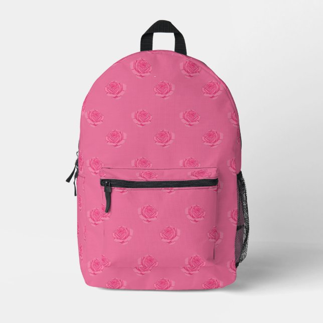 Sac À Dos Imprimé Pink roses (Recto)