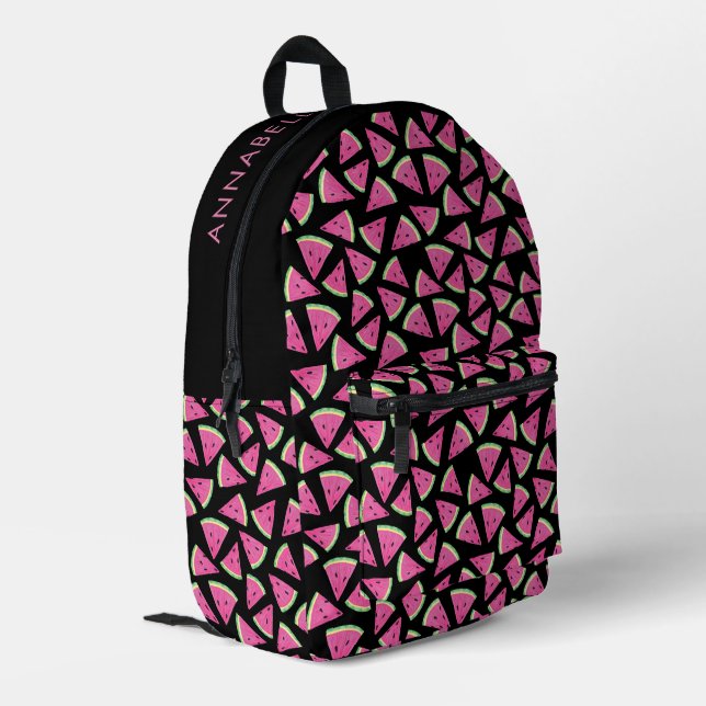 Sac À Dos Imprimé Pink Tropical Watermelon Motif (Coin arrière gauche)