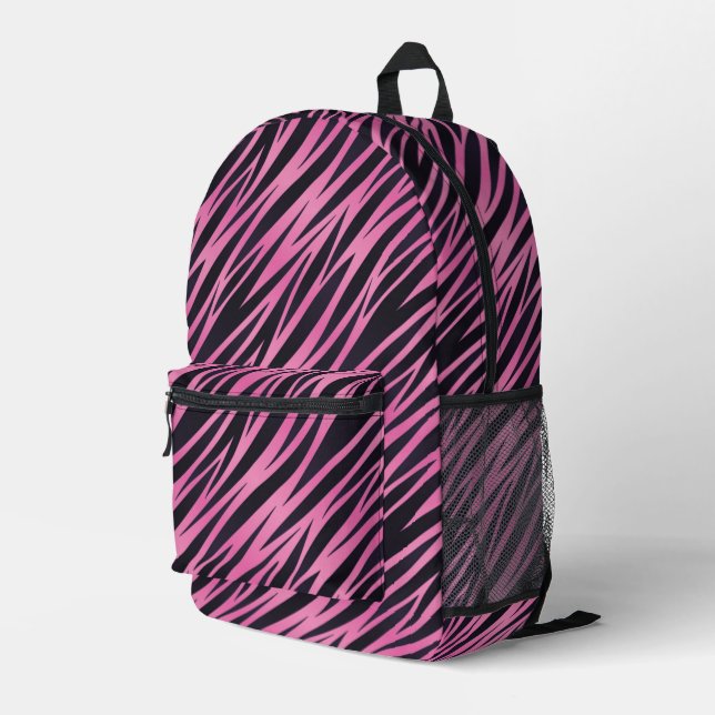 Sac À Dos Imprimé Pink Zebra Stripe (Coin arrière droit)