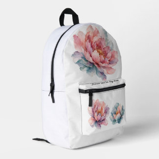 Sac À Dos Imprimé Pivoine Florale Aquarelle