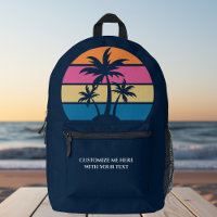 Plage Personnalisée Vacances Cute Tropical Palm Tr
