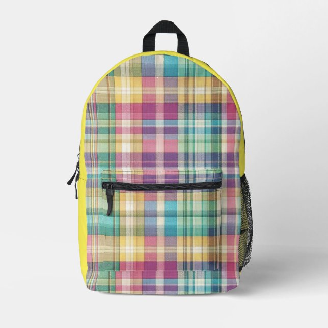 Sac À Dos Imprimé Plaid au printemps/Pâques/tartan (Recto)