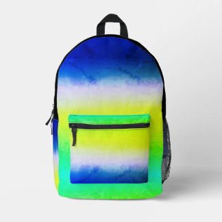 Sac À Dos Imprimé Planche de couleurs d'été Ombre violet jaune vert 