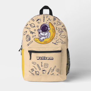 Sac À Dos Imprimé Planètes de l'espace de doodle personnalisé Retour