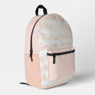 Sac À Dos Imprimé Poche fille mignonne blanc rayures points
