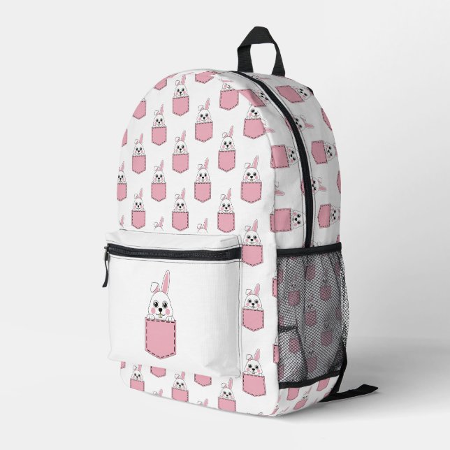 Sac À Dos Imprimé Pocket Pet Bunny Motif (Coin arrière droit)