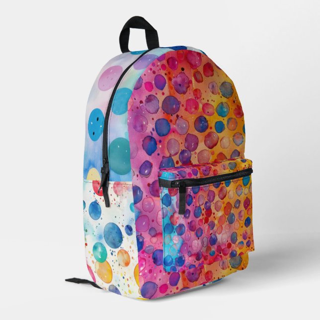 Sac À Dos Imprimé Point Polka aquarelle (Coin arrière gauche)