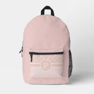 Sac À Dos Imprimé Point Polka monogramme et Rose unique