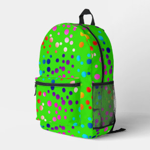 Sac À Dos Imprimé Pois de néon sur Lime Green
