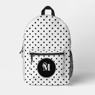 Sac À Dos Imprimé Pois noir et blanc