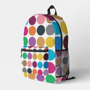 Sac À Dos Imprimé Polka Colorée Moderne Point De Retour À L'École