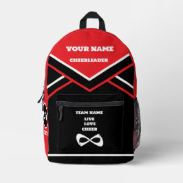 Sac À Dos Imprimé POM-POM GIRL BACKPACK LIVE LOVE CHEER rouge