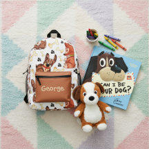 POPIES BROWN CUTE CHIENS BONNES MOTIF NOM PERSONNA