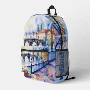 Sac À Dos Imprimé Prague - Tchéquie Sketch