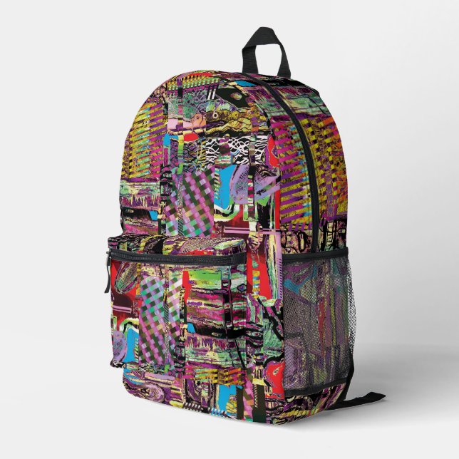 Sac À Dos Imprimé Print Cut Sew Bag – Urban Fractals (Coin arrière droit)