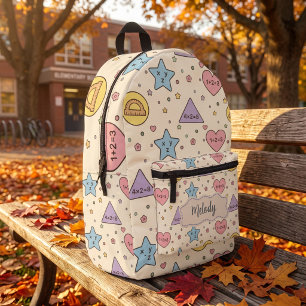 Sac À Dos Imprimé Professeur Pastel École Mathématiques Formes
