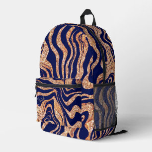 Sac À Dos Imprimé Purple And Rose Gold Parties scintillant Ajouter V