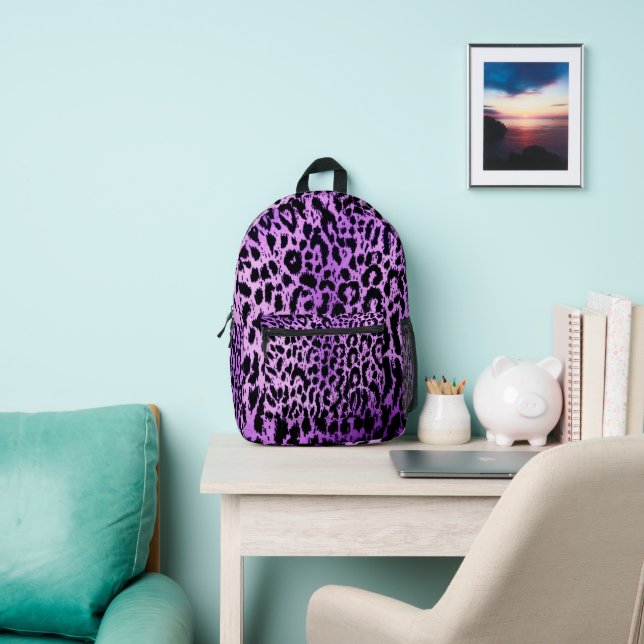 Sac À Dos Imprimé Purple Cheetah Print (Insitu)