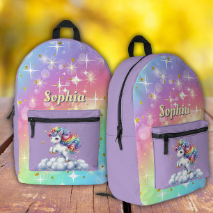 Sac À Dos Imprimé Purple pétillant magique unicorne Imprimer Couper 