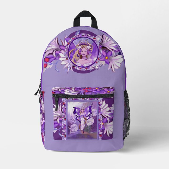 Sac À Dos Imprimé Purple Sun Fairy (Recto)