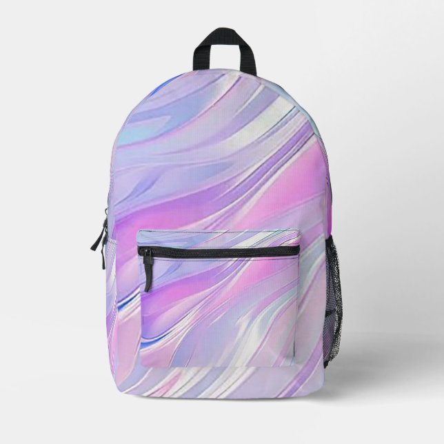 Sac À Dos Imprimé Purple Swirls (Recto)
