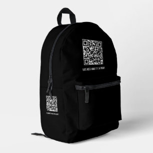 Sac À Dos Imprimé QR Code Moderne Minimaliste Entreprise Promotion