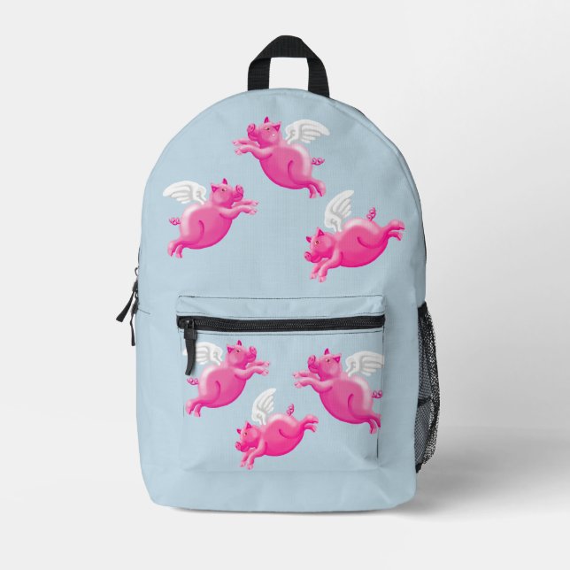 Sac À Dos Imprimé quand les porcs volent (Recto)